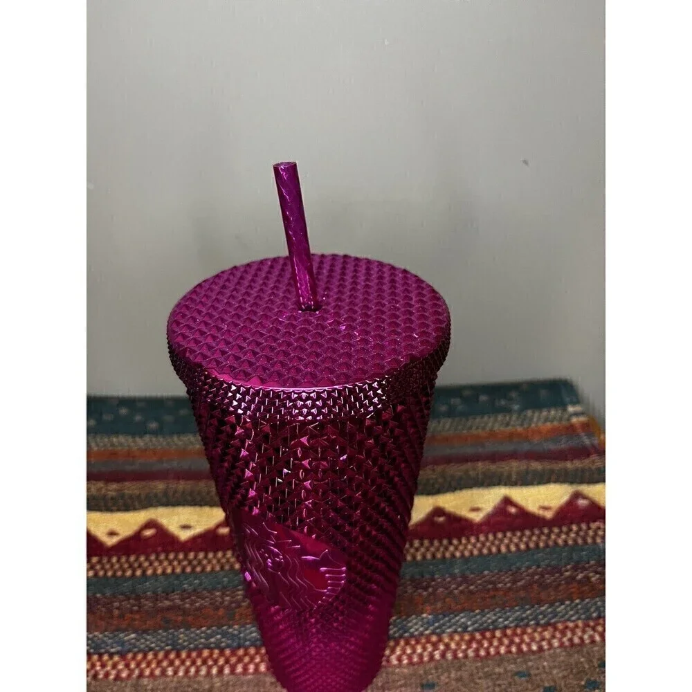 Starbucks Sangria Studded Tumbler 2022 Fall Winter Holiday Bling 24 oz - Venti
